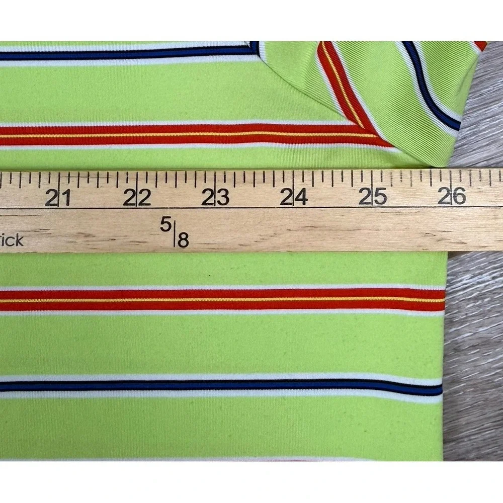 Polo Ralph Lauren Polo Shirt Men's XXL Yellow Green Striped Performance Preppy